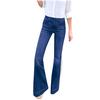 Γυναικείο τζιν τζιν με ψηλόμεσο φαρδύ πόδι Stretch slim παντελόνι τζιν