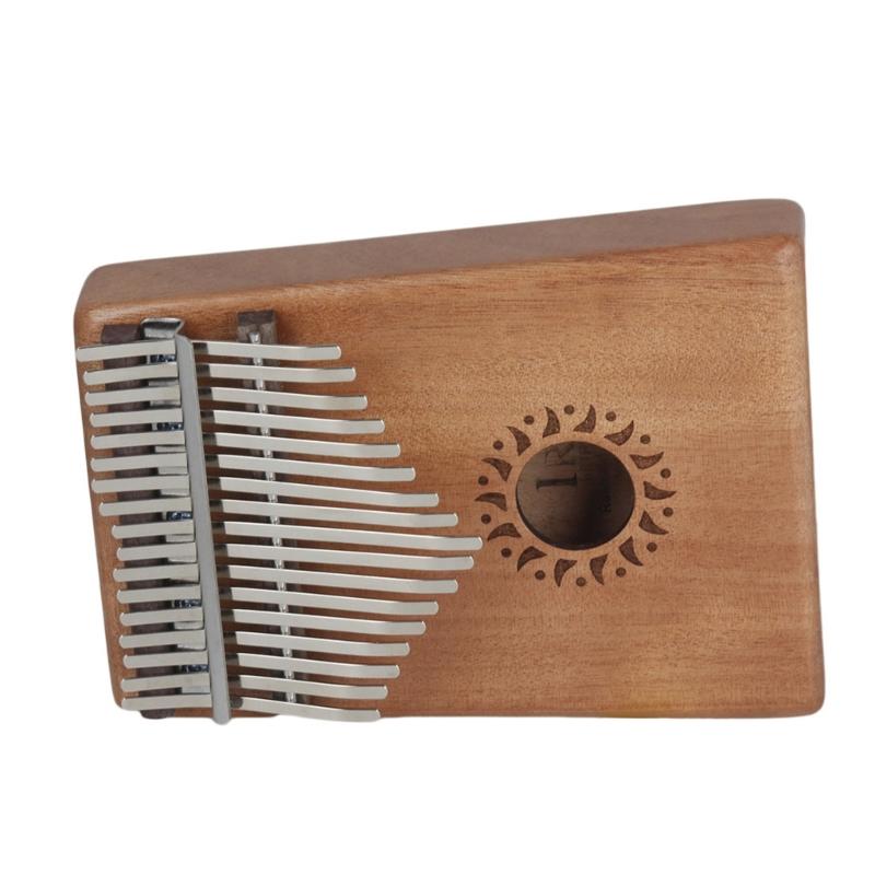 Cute Mahogany 17 Key Mini Kalimba Wood Material Thumb Piano Gift Keyboard Instrument Finger Piano Best for Kid, Beginner