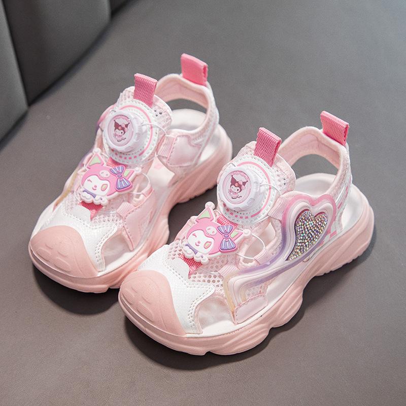 Kuromi Girls' Sandals - Spring/Summer 2026: Fast Collaboration Sports Beach Shoes for Big Kids