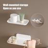Adhesive Wall Shelf Foldable Hangable Rack for Shower Multifunctional Foldable Wall Mounted Storage Rack for Kitchen Bedroom