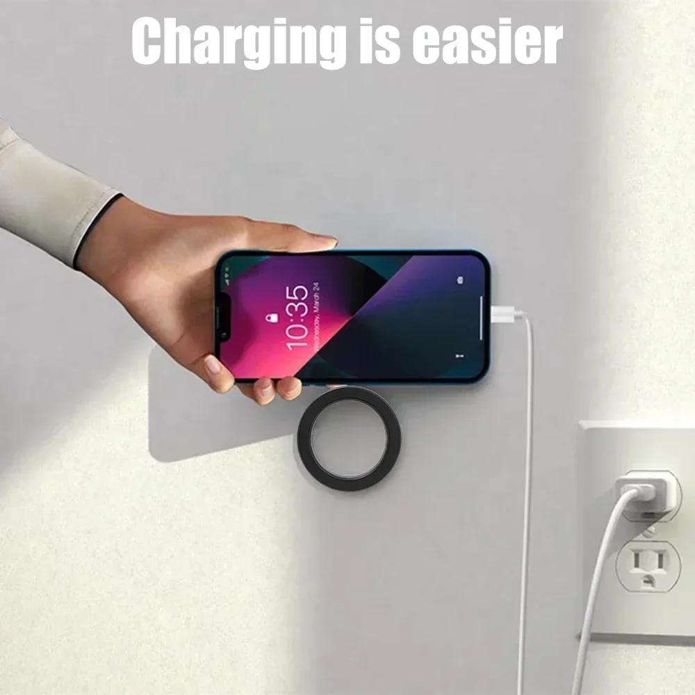 Suport inel magnetic MagSafe adeziv magnet puternic montare perete telefon mobil suport telefon mobil tabletă pentru IPhone 15 Pro IPad