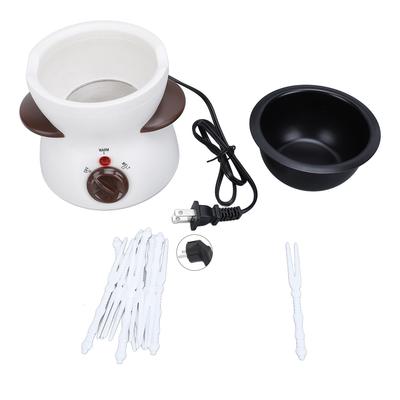 Mini Set de Caquelon à Fondue Électrique avec 10 Fourchettes à Fondue Caquelon à Fondue au Chocolat Petit Pot pour Faire Fondre le Chocolat
