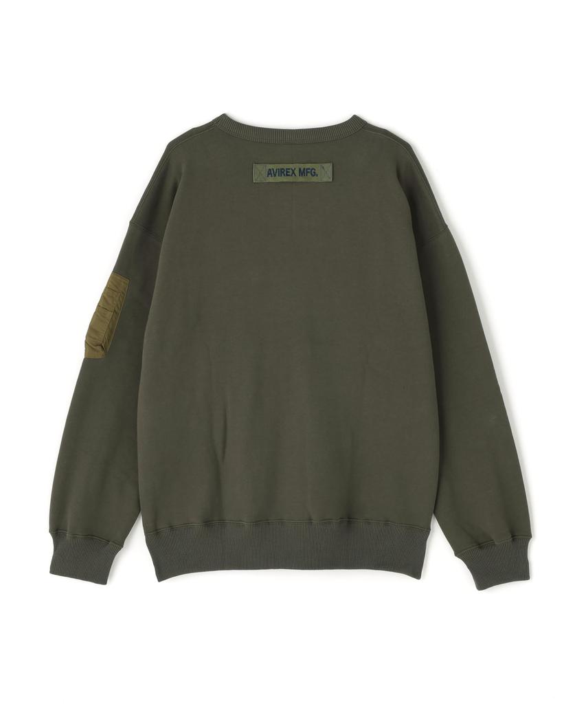 AVIREX TACTICAL CREWNECK SWEAT L 350 Dark Green 783-5932006