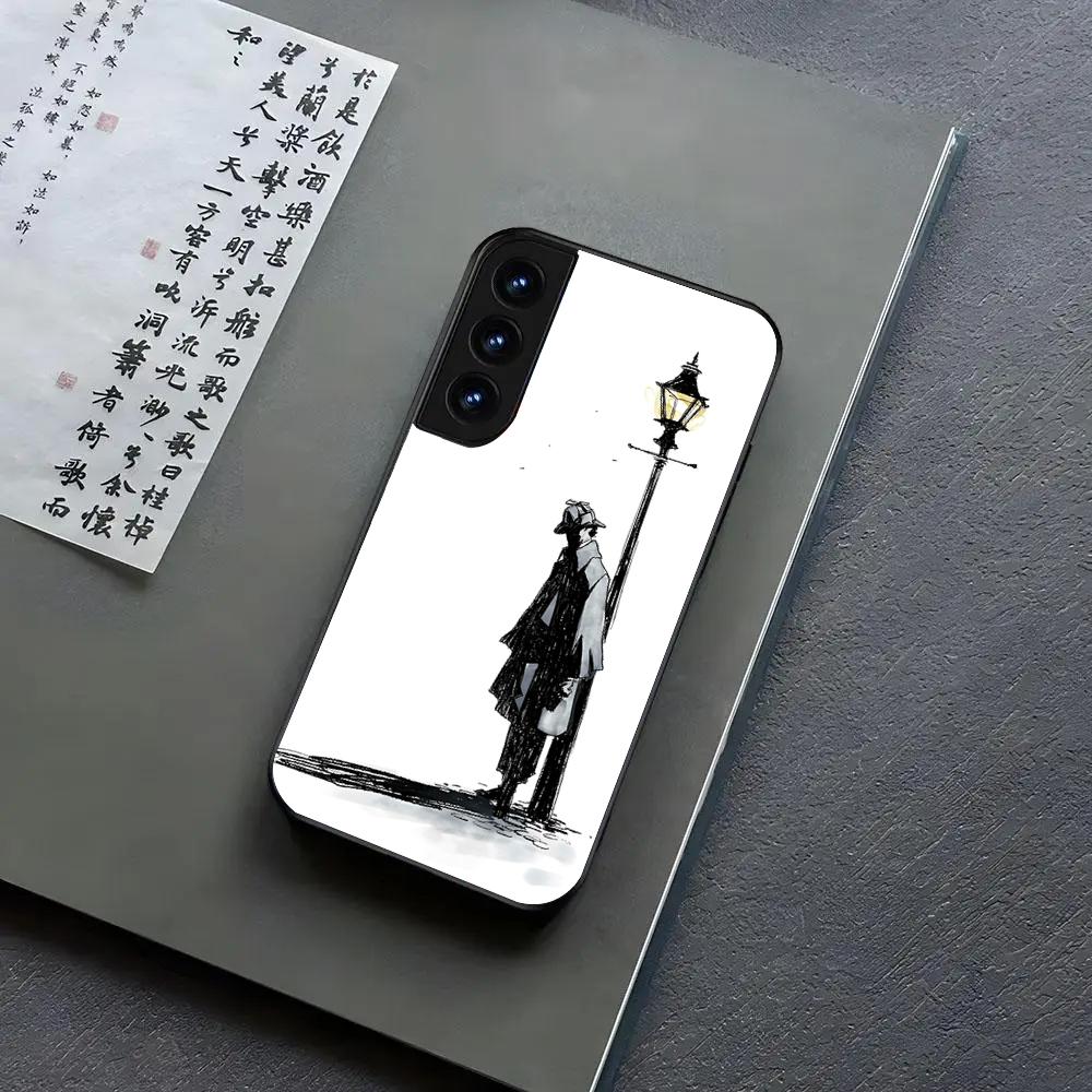 

Sherlock Holmes Phone Case For Samsung S24, S25 22,30,,Note20,Ultra,Lite,Ultra,5G,Plus,FE Black Cover S21fe