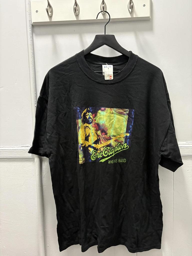 Vintage Eric Clapton Shirt Mens XL Black Rock Music Guitar Concert