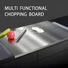 Large Foldable Stainless Steel Cutting Board, Kitchen Tools, BBQ, Kitchen Items, Kitchens Accessories for Home & Outdoor Use
