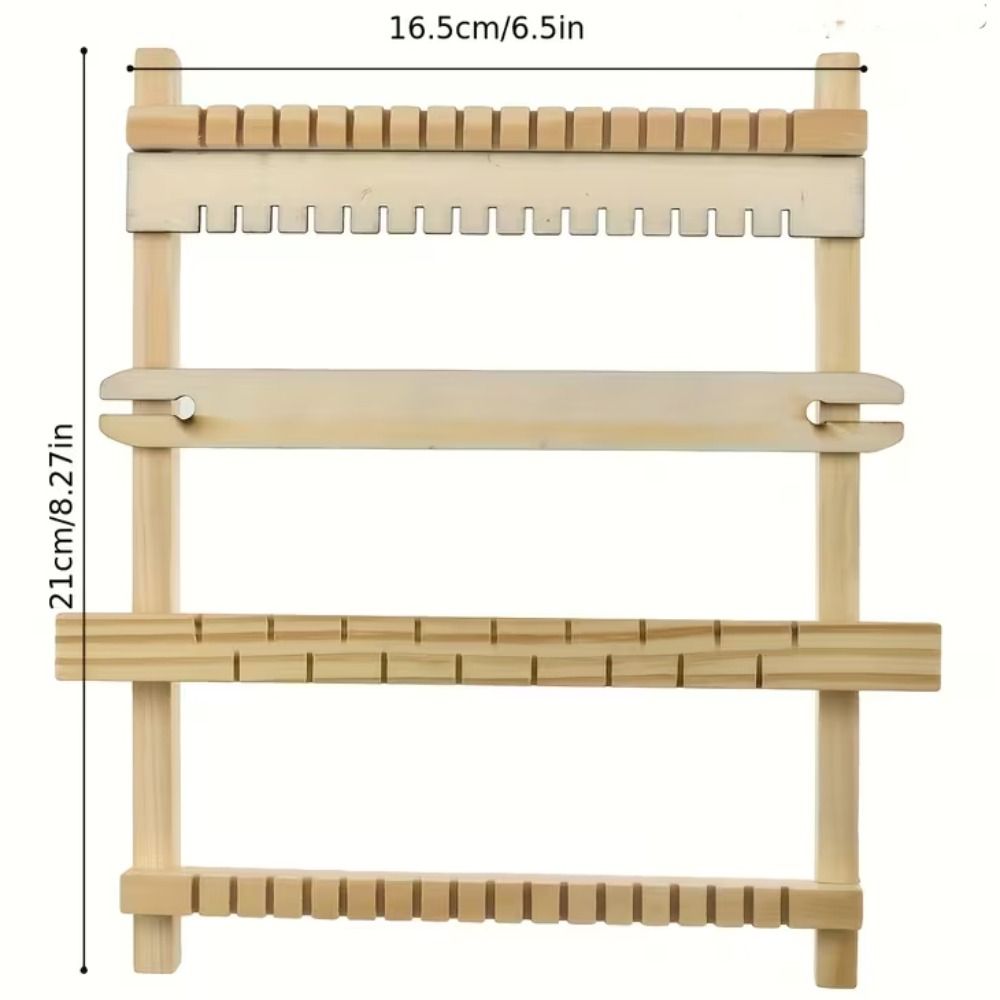 Durable Wooden Wooden Weaving Loom Detachable Mini Hand-Knitting Machine Lightweight Yarn Knitting Tools Desktop Craft