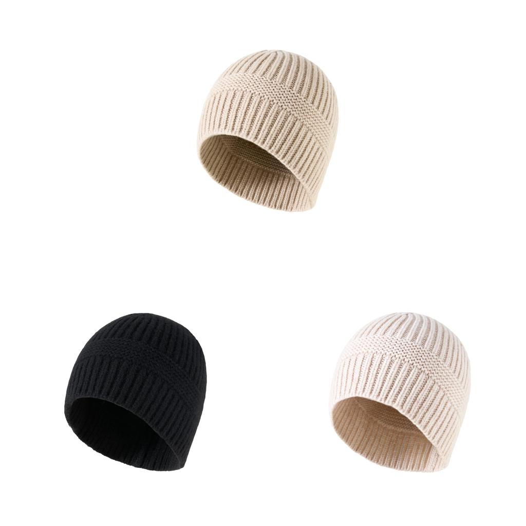 Einfarbige Strickmütze Für Männer Frauen Winter Outdoor Warm Plüsch Beanie Für Lässigen Stil