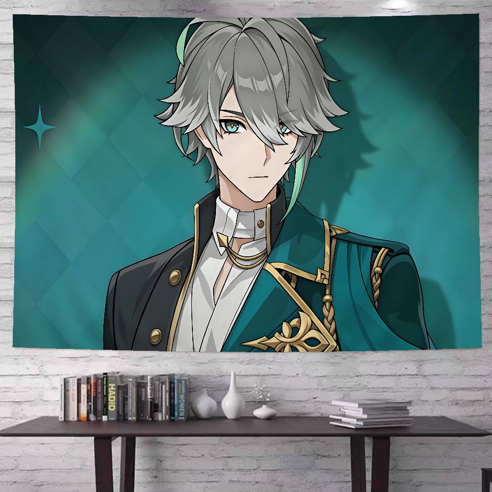 Genshin Impact Game Cartoon Tapestry Art Science Fiction Room Home Decor Wall Hanging Home Decor