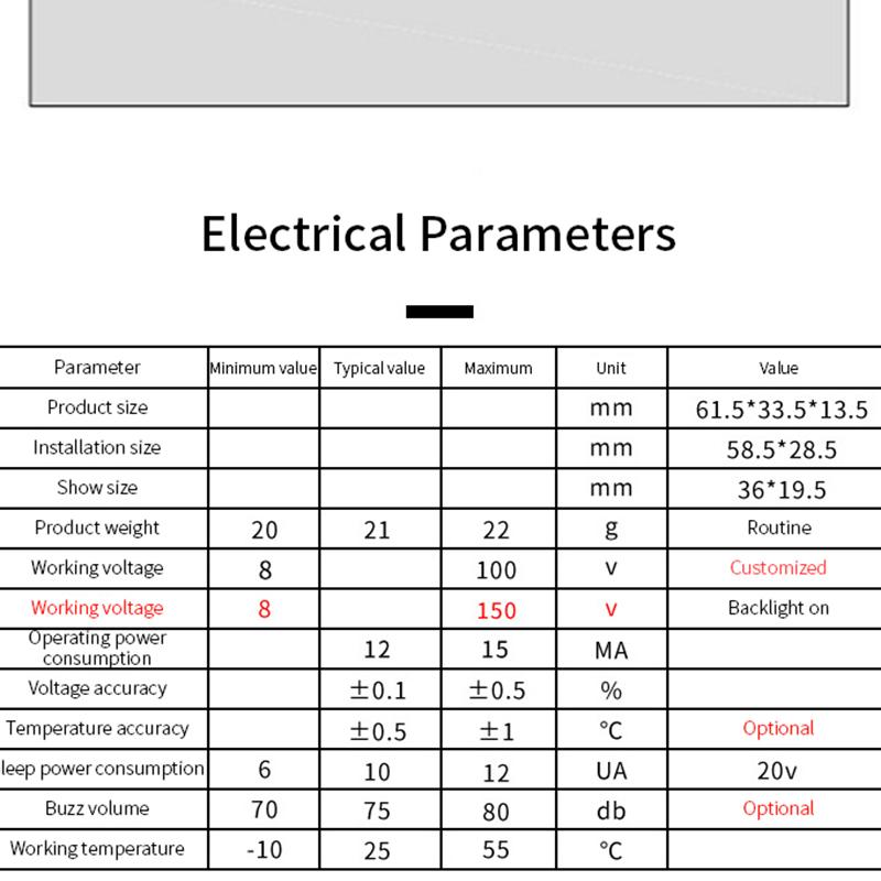 DC Battery Voltmeter DC 8V-100V Capacity Indicator Power Meter Lithium LiFePO4 Lead-acid Cell 12V 24V 48V for 6133A LCD Battery