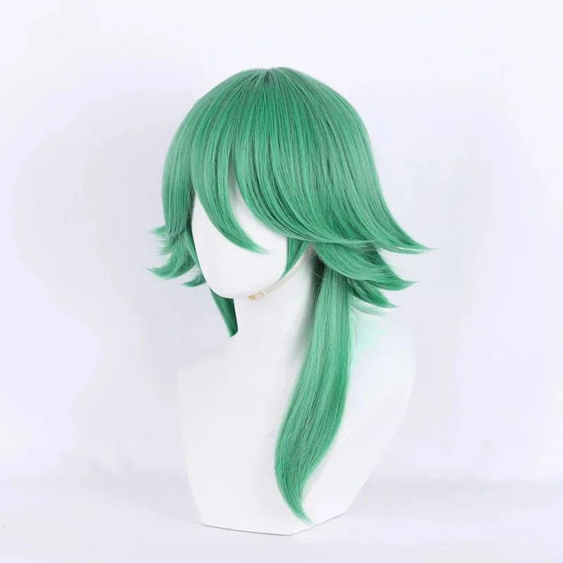 High Quality Heartsteel Ezreal Cosplay Wig Green Heat Resistant Synthetic Hair LOL Cosplay Ezreal Wig Anime Cosplay Wigs +WigCap