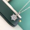 Moissanite Sterling Silver Wedding Necklace Certified 1 Carat Hexawn Star Pendant Necklace High Quality Luxury Jewelry