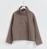 Europäische und amerikanische Herbst- und Winter-Neuheiten Damenbekleidung Temperament elegant Stehkragen Knopf Langarm Wolljacke