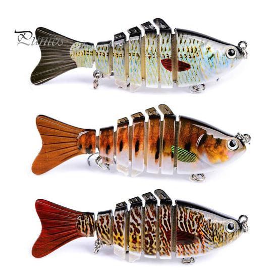 

3 шт. 10 см/15,5 г багатосекційна рибальська приманка з гачками реалістичний 7-секційний свімбейт пластикова штучна приманка прісноводні морські рибальські аксесуари E