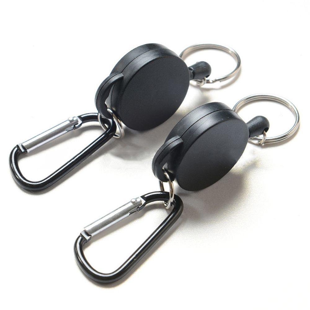 Safety Retractable Easy Buckle Anti-Lost Keychain Key Ring Outdoor Sports Badge Reel ID Card Holder