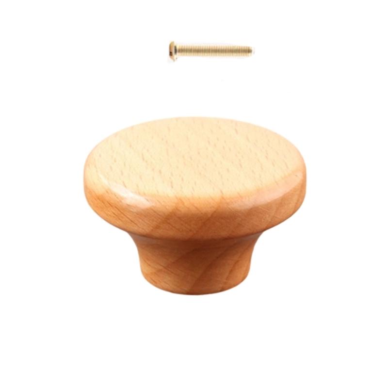 Lovely Wood Handle Wardrobes Handle Hardware Drawer Knobs Children Room Furniture Accessories Door Pulls