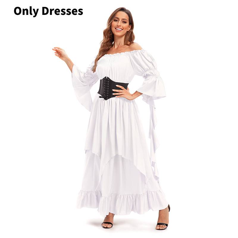 Ladies Colored Dress Medieval Costume Halloween Party Dance Performance Gift