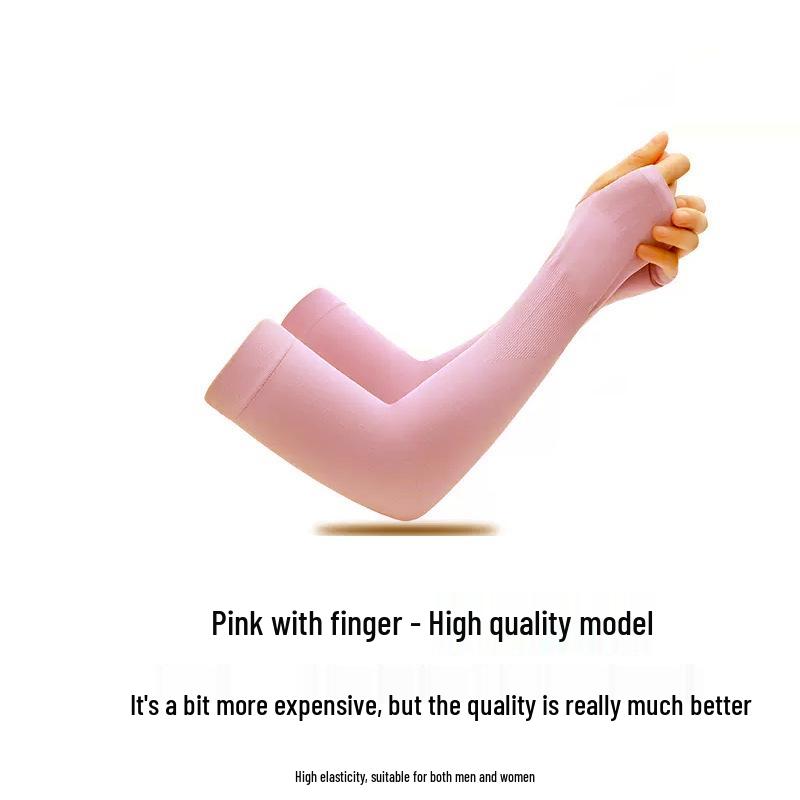 Unisex Anti-UV Cooling Arm Sleeves for Summer Cycling & Driving - Breathable Ice Silk