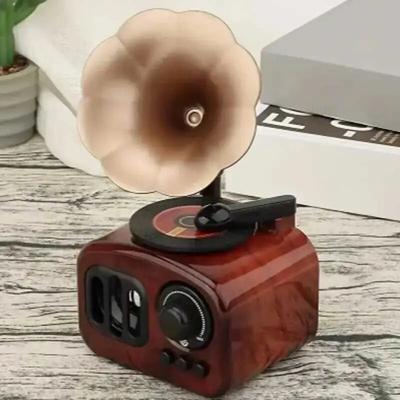 Gramófono Vintage Caja de Música Decoración para el Hogar Atrezzo para Fotografía Obra de Arte Interior Regalo de Vacaciones
