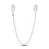 Safety Chain Charms 925 Silver Love Bow Star Moon Snowflake Safety Chain Fit Bracelet DIY Women's Jewelry