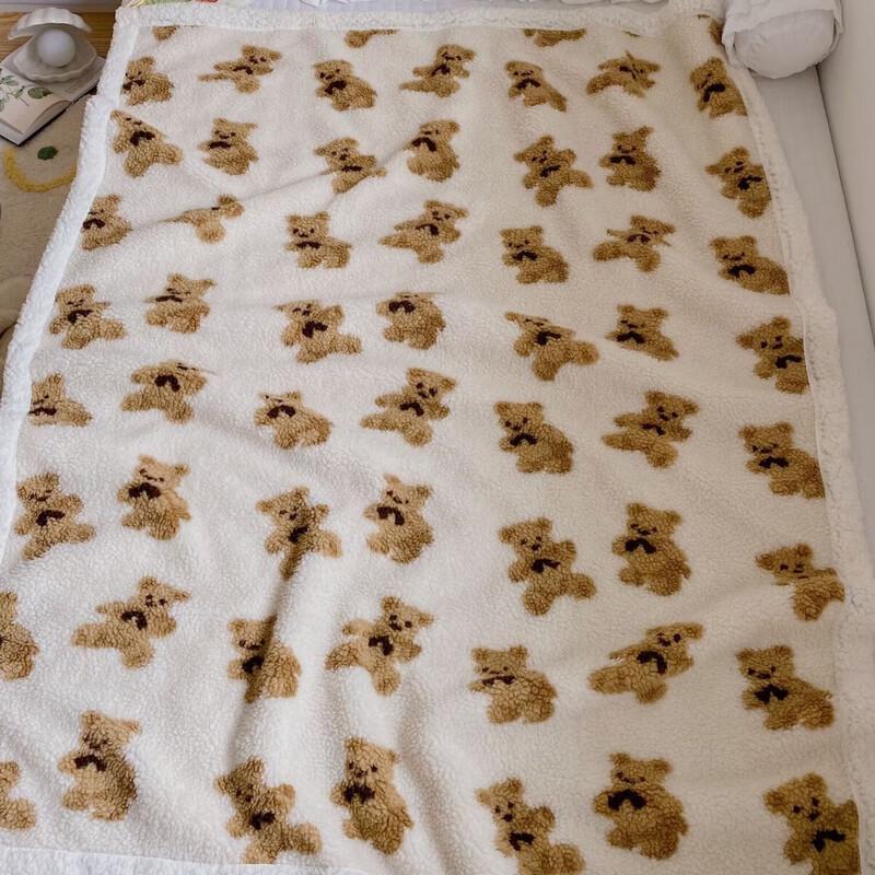 OEING Thick Lamb Velvet Throw Blanket 110x150cm