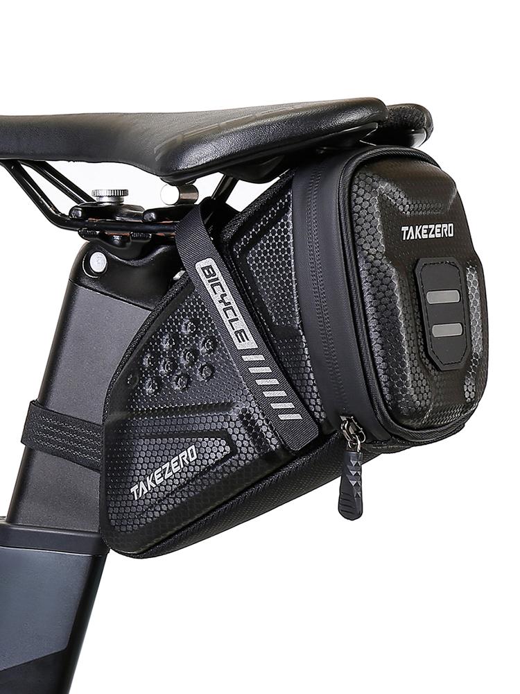 1L Bike Saddle Bag Large Capacity Bike Seat Bag Bike Pocket Pack Reflective Bicycle Saddle Bag for Mountain Road Bikes