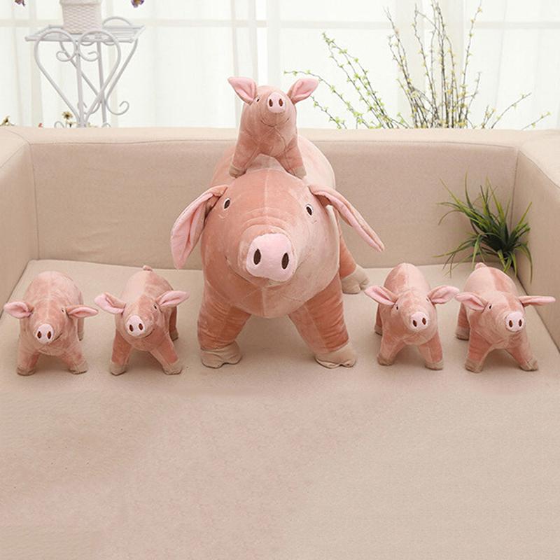 1 Pezzo 25Cm Maialino Cartone Animato Carino Peluche Animale Ripieno Maiale per Regalo Bambini