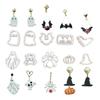 10Pcs Halloween Punpkins Bat Skull Clay Cutter Clay Earring Cutter Set for Earrings Making, Halloween Clay Earring Molds