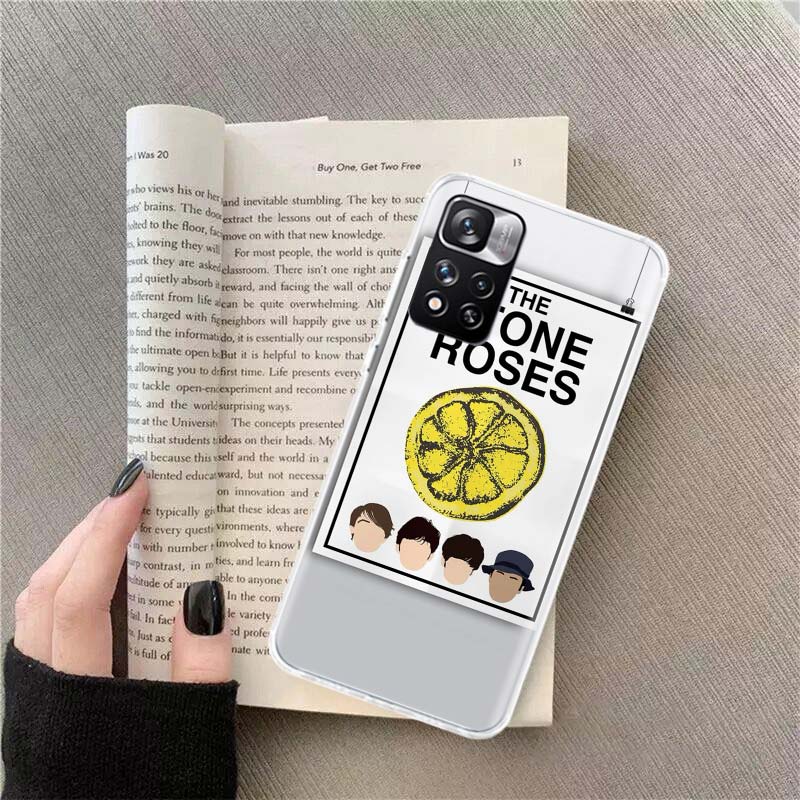 The Stone-R-Roses Phone Case For Redmi Note 13 12 Pro Plus 14 15 Pro 5G 11 11T 11E 11S 10 Pro 10S 9 9S Cover Cell Clear TPU Capa
