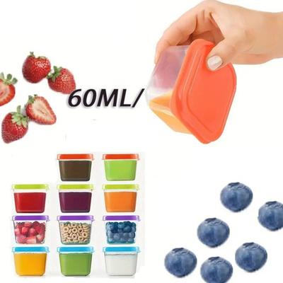 5 Stück Mini Kleine Snacks Frische Aufbewahrungsbox Ketchup Salat Gewürze Tragbarer Lebensmittelbehälter Küchen Gewürz Organizer