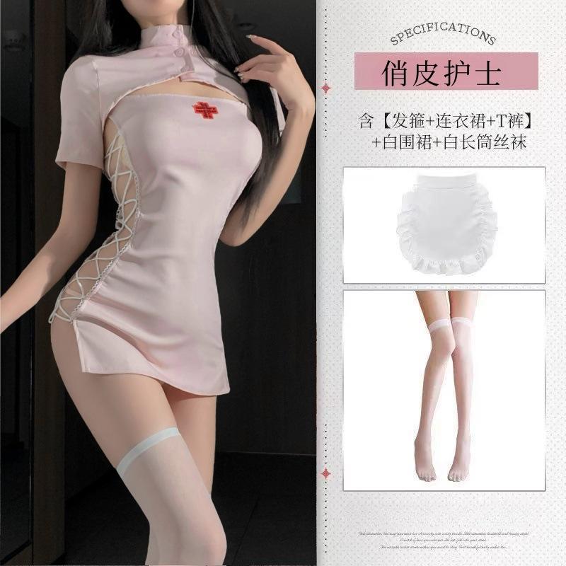 Sex Lingerie Uniform Sexy Pajama Suit Nurse Pure Nurse Cosplay Passion Seduction Hollow Strap