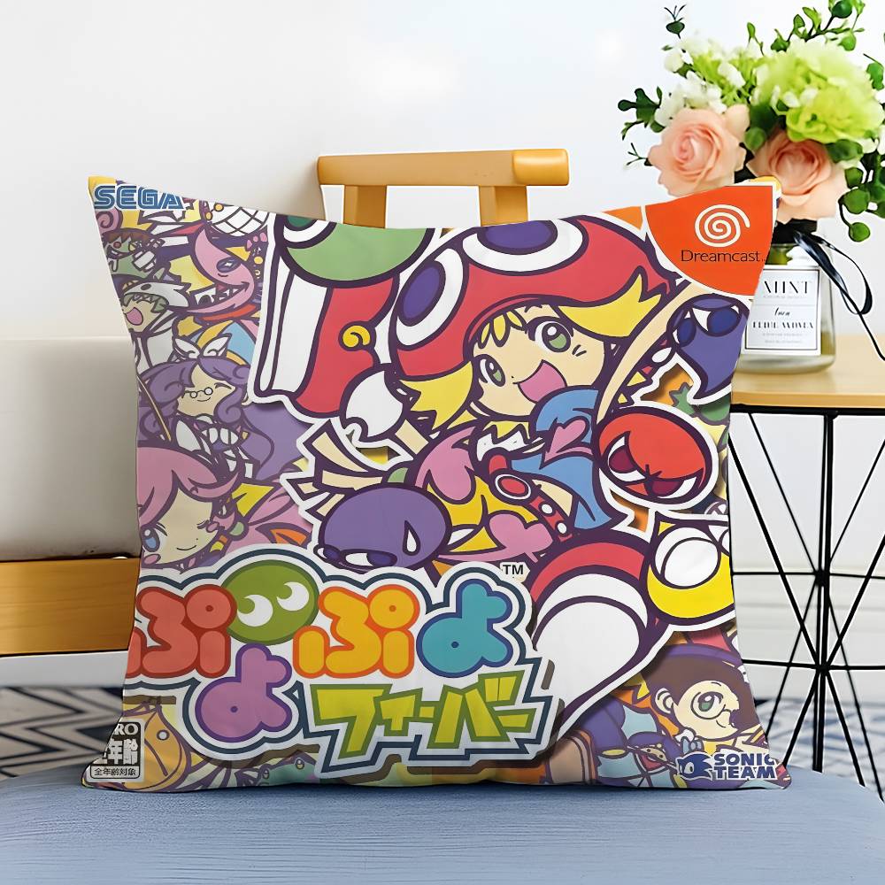 Cute Game P-Puyo Pop Fever-MT Pillow Case Printed Brushed Fleece Pillow Baby Skin-Touch Eco-Friendly Dye-Sublimat