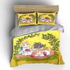 Cute Cats Picnic with Fruits Bedding Duvet Cover Set Duvet Cover Pillowcases  (1*Duvet Cover 2*Pillowcases, Without Duvet Insert)