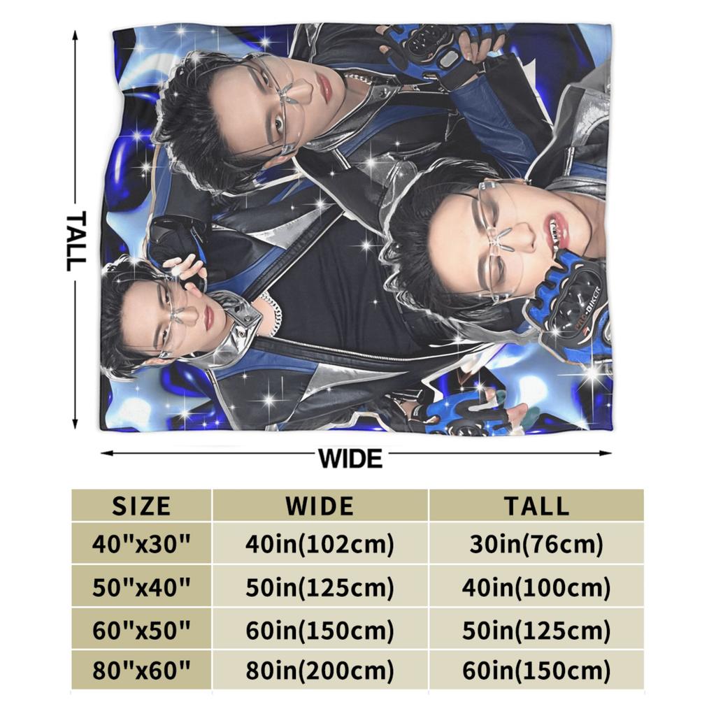 Ateez Seonghwa (3) Blanket  Travel Flannel Throw Blanket For Living Room Super Soft Design Quality Bedspread Gift Idea