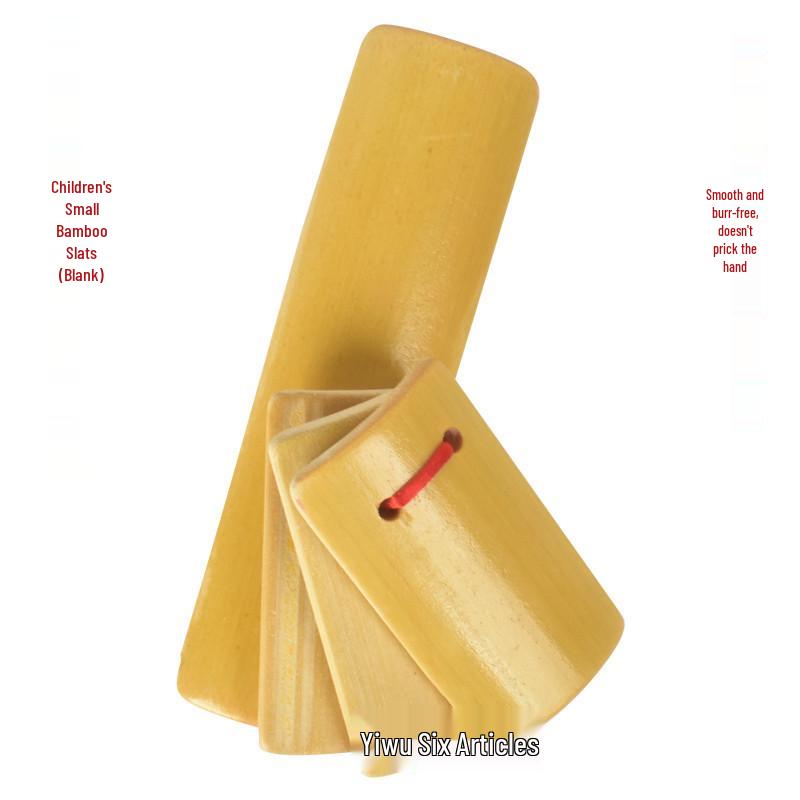 Children s White Bamboo Percussion Instrument - Lotus Board 5-Panel Kuai Ban Clapper