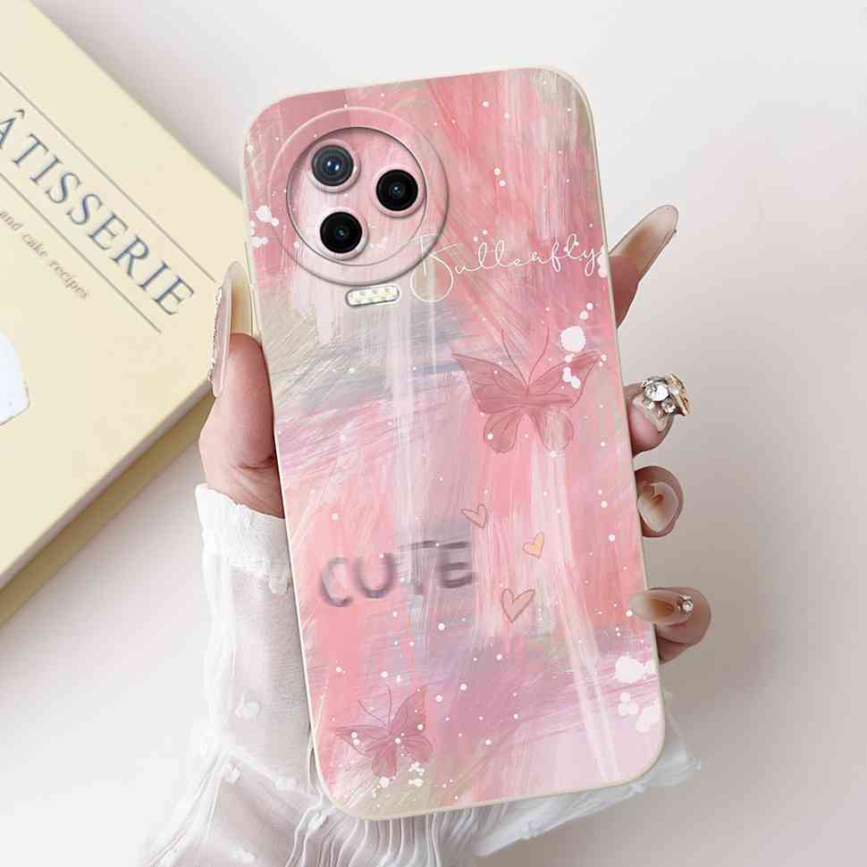 For Infinix Note 12 Pro 4G X676B 6.7" Case Colorful Flower Butterfly Soft Silicone Cover For Infinix Note12 2023 Bumper Casing