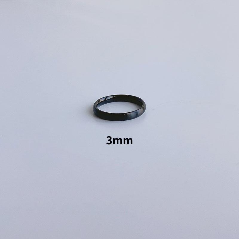 Brushed Titanium Steel Women's Ring with 18K Gold Accents - Modern Cold Style for Couples