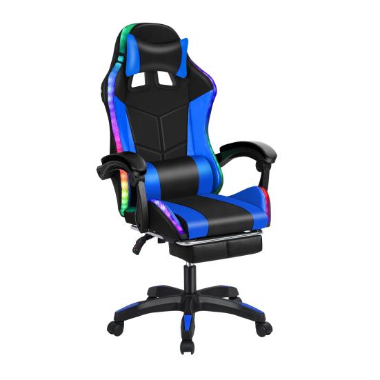Herní židle s reproduktory kompatibilními s Bluetooth a RGB LED osvětlením Ergonomická masážní počítačová židle s nastavitelnou výškou