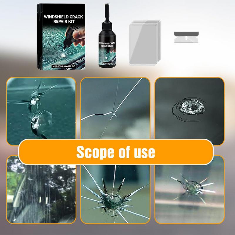 20ml Car Windshield Repair Kit For Scratches Cracks And Chips Glass Repair Cell Phone Screens Vehicle Windows Fix Tools