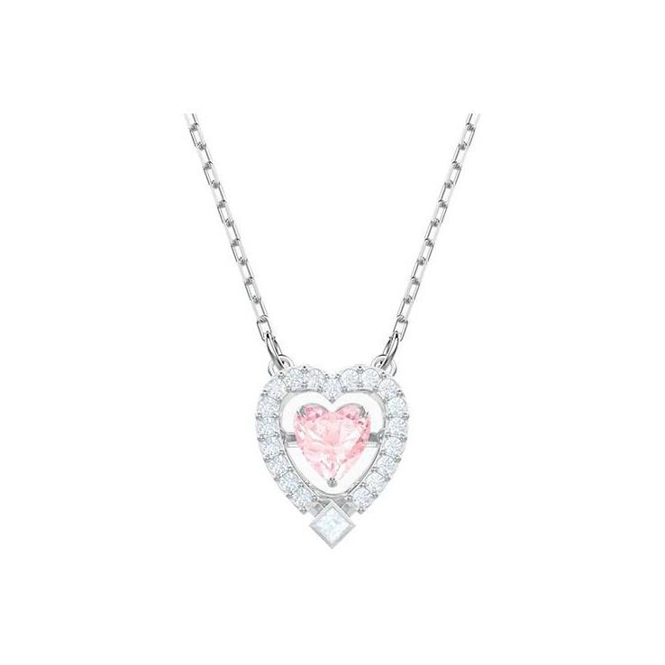 Swarovski Sparkling Dance Heart Pendant Necklace Women necklace 5465284 Box (Random Color)