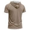 Men's Casual Sports Fitness Hooded Short-sleeved T-shirt