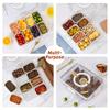 Multipurpose Divided Serving Tray with Secure Lid Handle Portable Charcuterie Platter Clear Snack Container for Party Entertaini