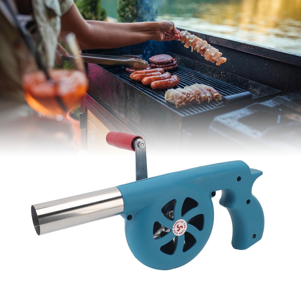 Hand Crank BBQ Fan Increase  Power Portable Barbecue   Blower for Outdoor Camping Barbecuing
