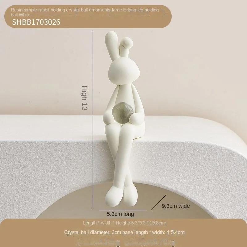 

Новая скандинавская сидящая длинноухая кролика стайная фигурка телевизор винный шкаф современное искусство украшение домашний рабочий стол крыльцо скульптура ремесла