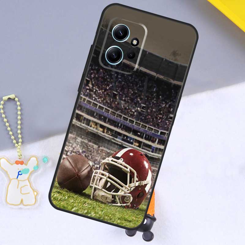 American Football Sport Case For Xiaomi Redmi Note 11 10 9 8 12 Pro 10S 11S 12S Cover For Redmi 12 9C 10C 12C 13C