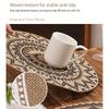 Boho Mandala Round Placemats Heat-Resistant Linen-Cotton Table Mats Washable Non-Slip Dining Decor