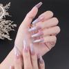 O2 Long Wearable Removable Nail Patches: Pointed Press-On False Nails for Nail Art