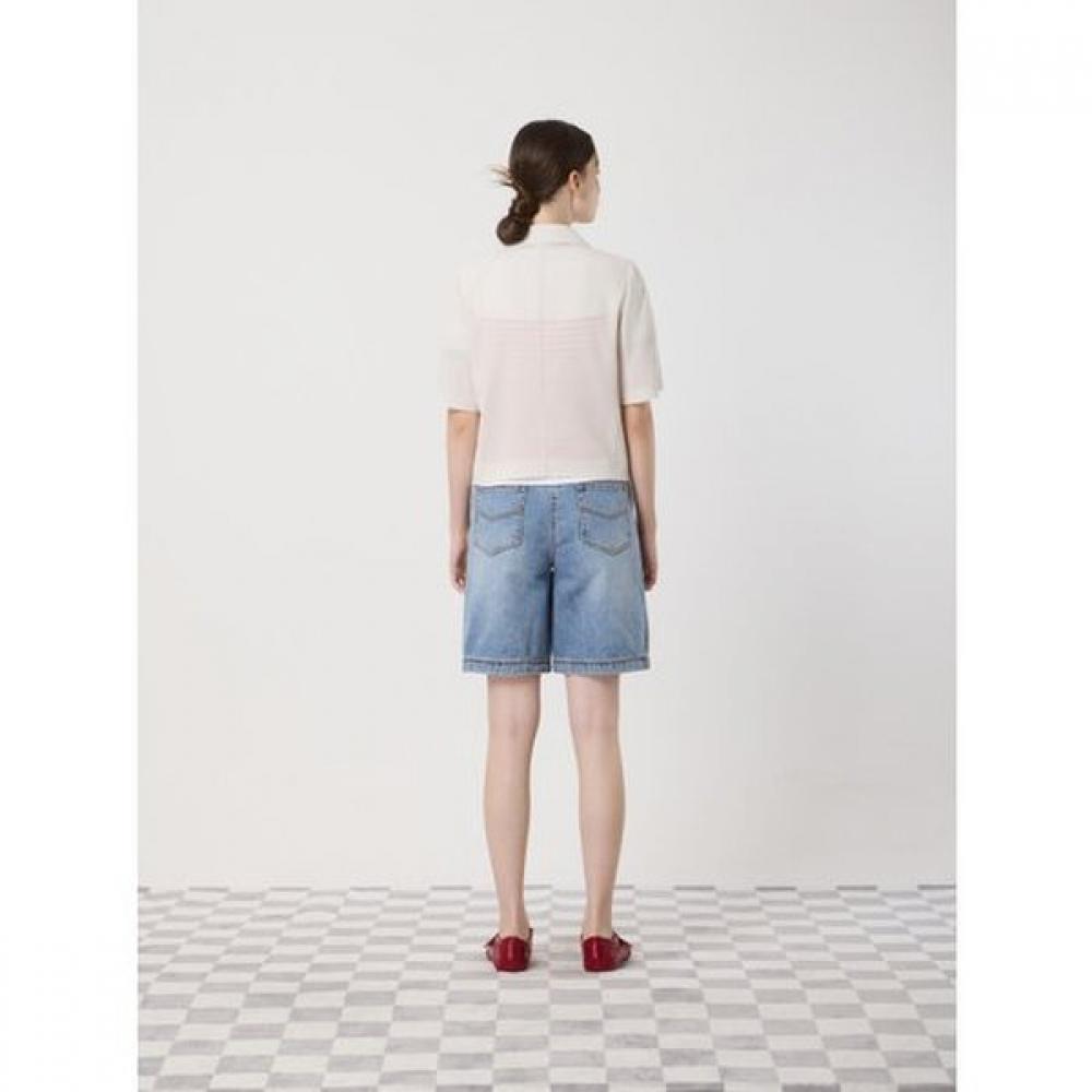 Cc Collect Half Sleeve 3 Button Crop Jacket C252msf142