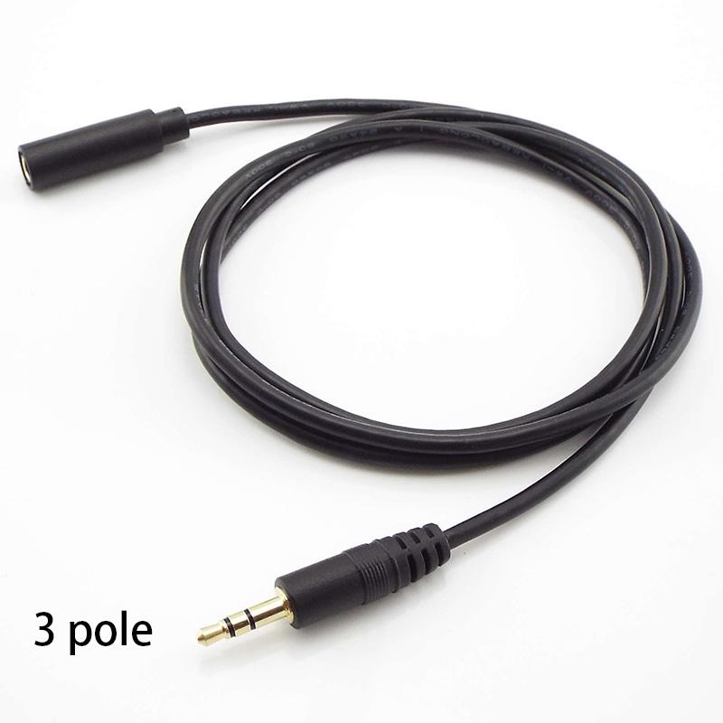 

Стерео 3,5 мм аудио разъем удлинительный кабель универсальный удлинитель для наушников папа-мама наушники Aux шнур 4 полюса 3 полюса type 1