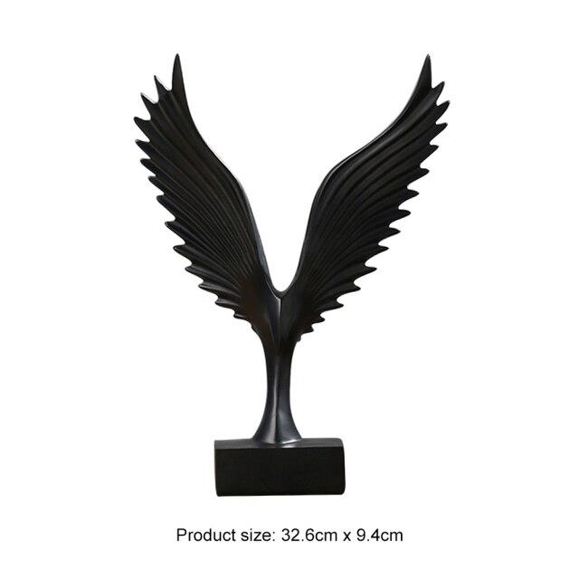 

Смола Крыло Орла Художественная Модель Скульптура Крылья Животного Украшения Дома Ремесла Гостиная Офис Исследование Настольные Украшения Подарки чёрный